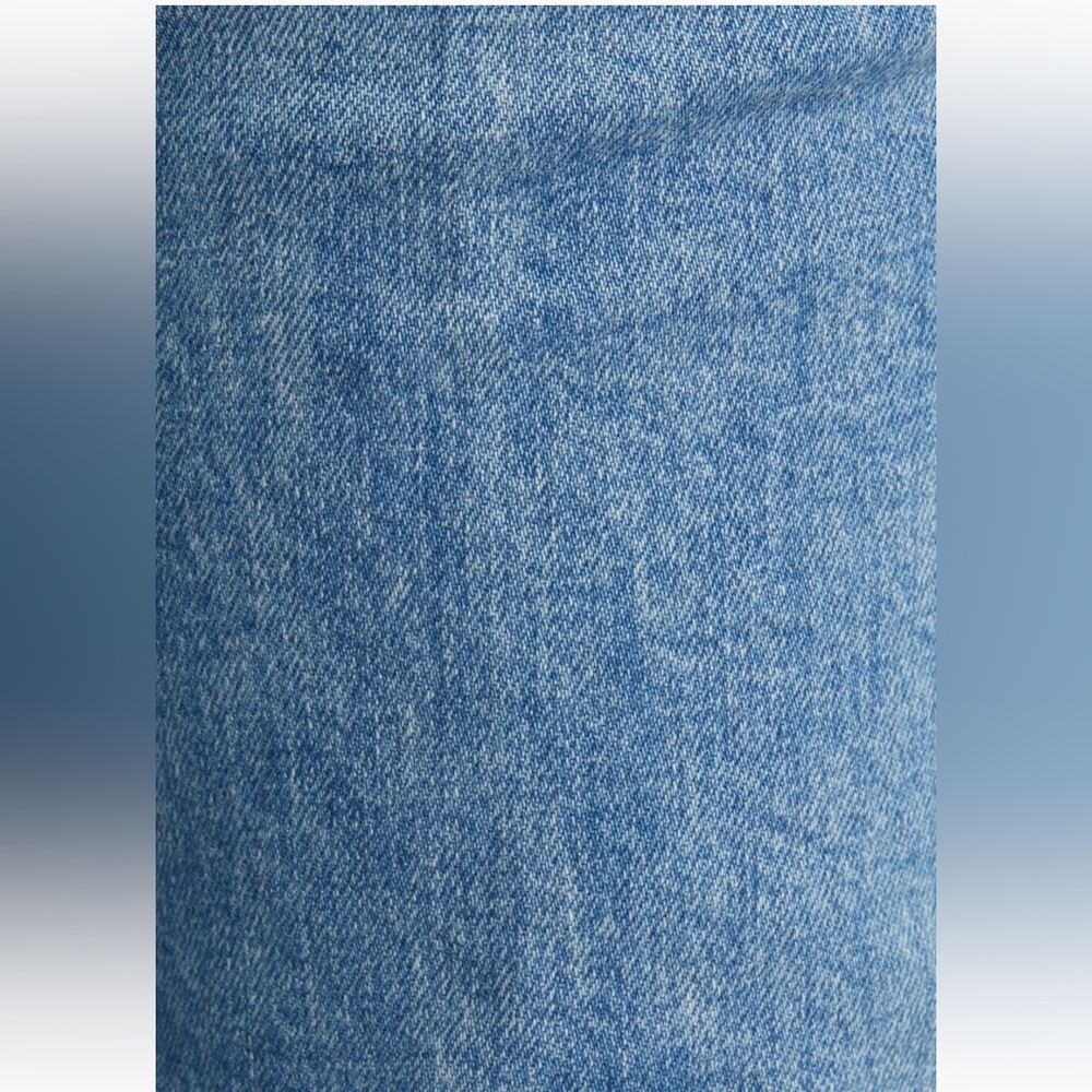 MOTHER Superior The Tripper High Waist Flood Frayed Flare Blue Jeans - Picture 6 of 9